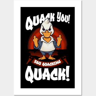 Angry Ducks Geese Pun Meme Men Women Funny Duck Goose Posters and Art